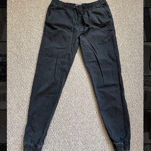 Black cuffed joggers